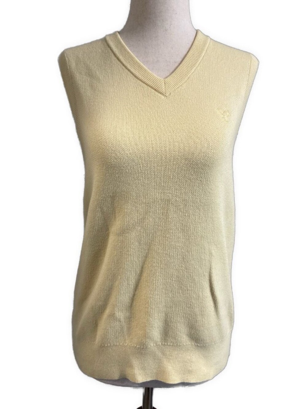Tna Aritzia Women’s XXS Butter Yellow Cotton Blend V-Neck Sweater Vest